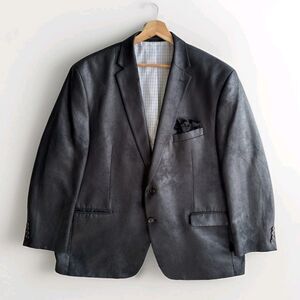 Ralph Lauren Men’s Black Blazer Size 48L Two Button Sport Coat Jacket